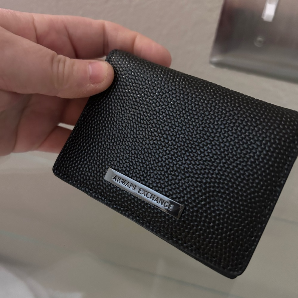 Armani Exchange Black Textured Wallet
